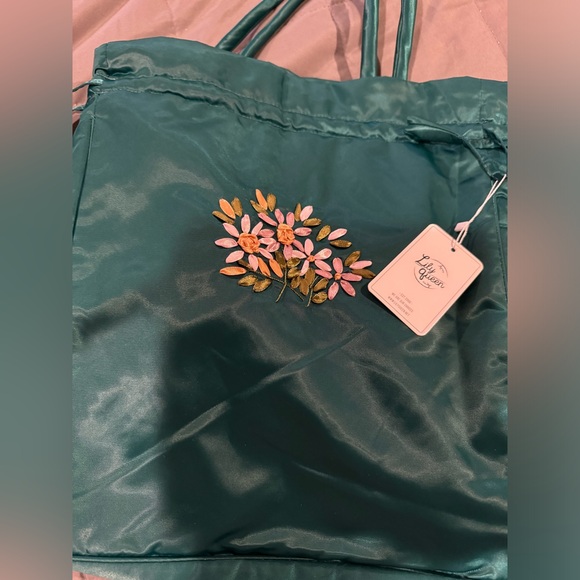 Floral Pettern Handbag, Women's Fashion Nylon Drawstring  Bag - Picture 10 of 10